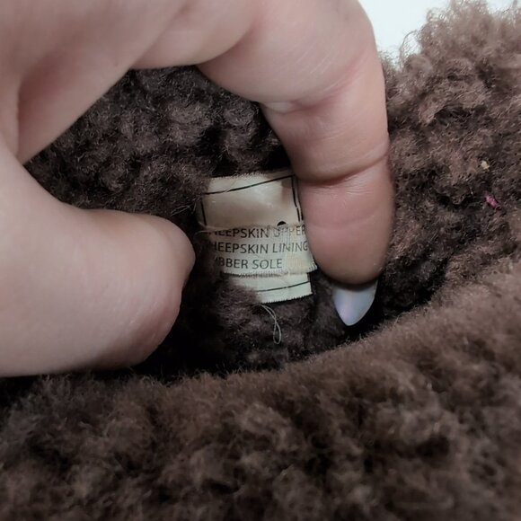 UGG Auzland Sheepskin Pink Boots Booties Girls Youth 9/10 EU 29 Short Bow - Picture 11 of 14